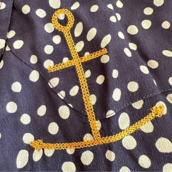 Sandrine Rose X Free People Polka Dot Button Down Shirt - NWT - X-Small - Picture 5 of 9